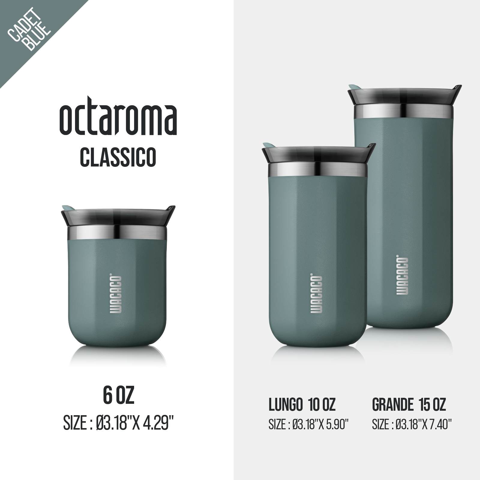 French Press Glass - WACACO Octaroma Izolowany próżniowo kubek do