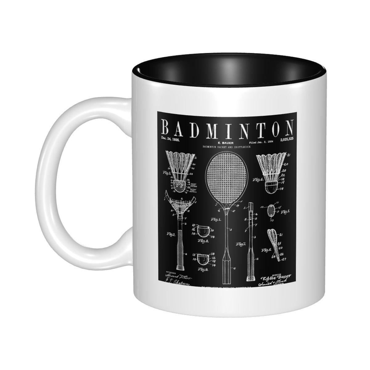 Coffee Tea Drawing - Kubek z nadrukiem starego patentu na