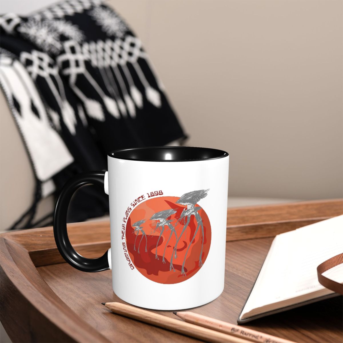 Coffee Tea Drawing - Kubek Wojna Między Współmiarnymi Światami z