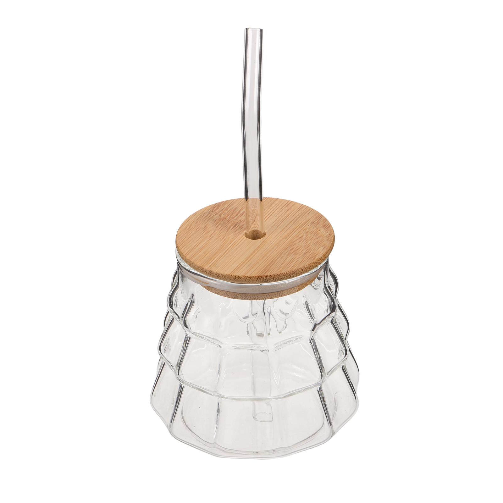 Coffee Tea Tumbler - Przezroczysty szklany kubek na mleko z