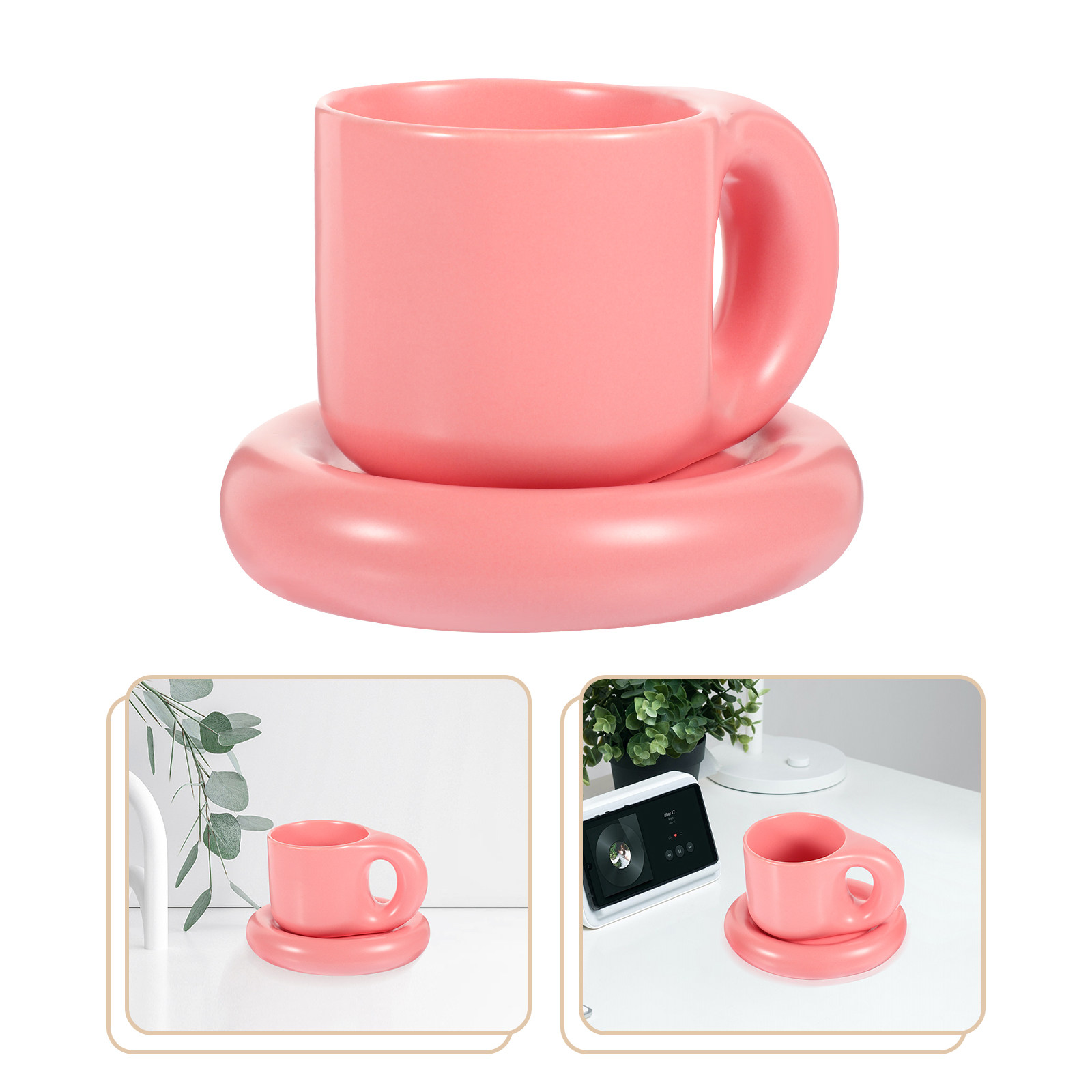 Coffee Tea Uses - Ceramiczny Zestaw Filiżanek do Kawy z