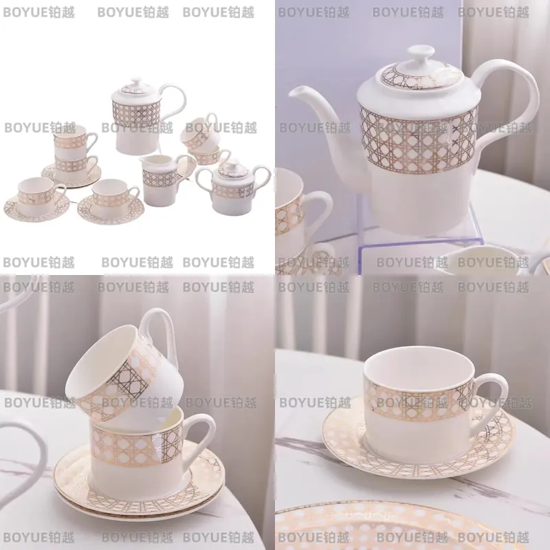 Coffee Tea Uses - Luksusowy zestaw filiżanek do kawy z