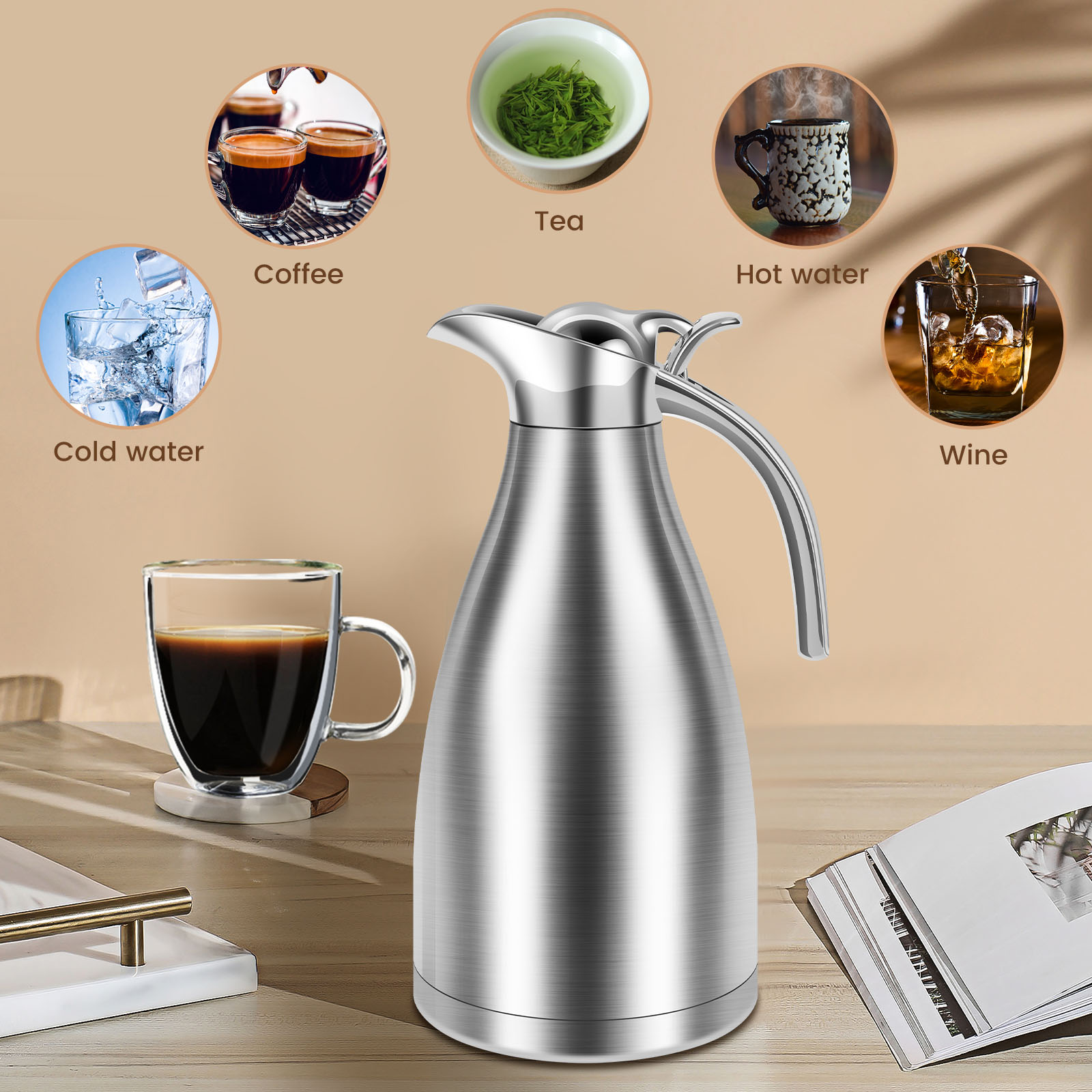 Termos kuchenny 2000ml, dzbane – Coffee Tea Water Heater recenzja i cena