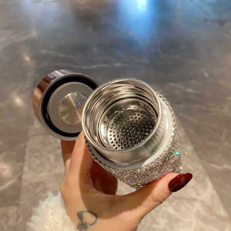 Błyszczący przenośny termos z  – Coffee Tea Tumbler recenzja i cena