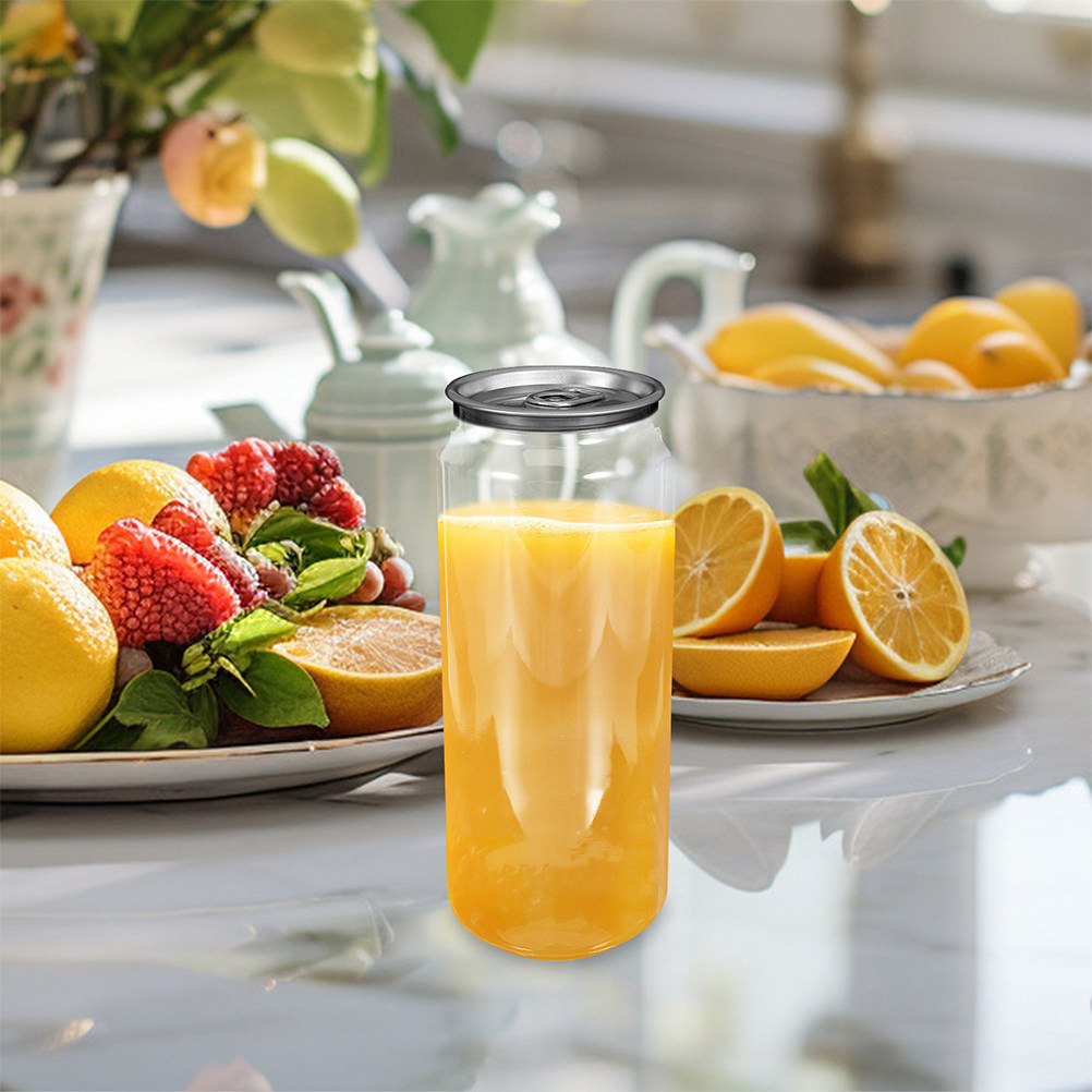 5 szt. przezroczystych puszek  – Juice Tea Coffee recenzja i cena