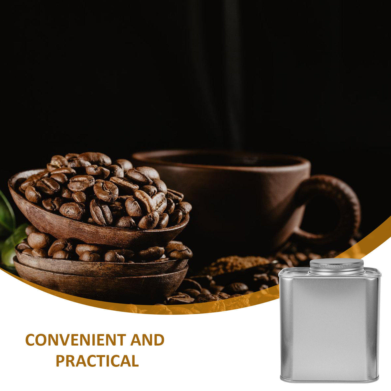4 sztuki metalowych pojemników – Coffee Tea Bean Leaf recenzja i cena