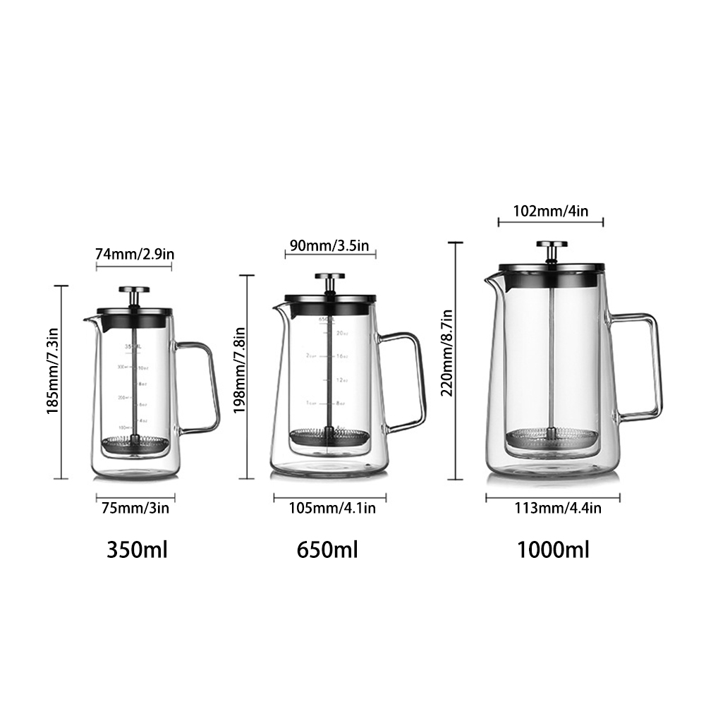 Dwuwarstwowy ekspres do kawy F – French Press Glass recenzja i cena