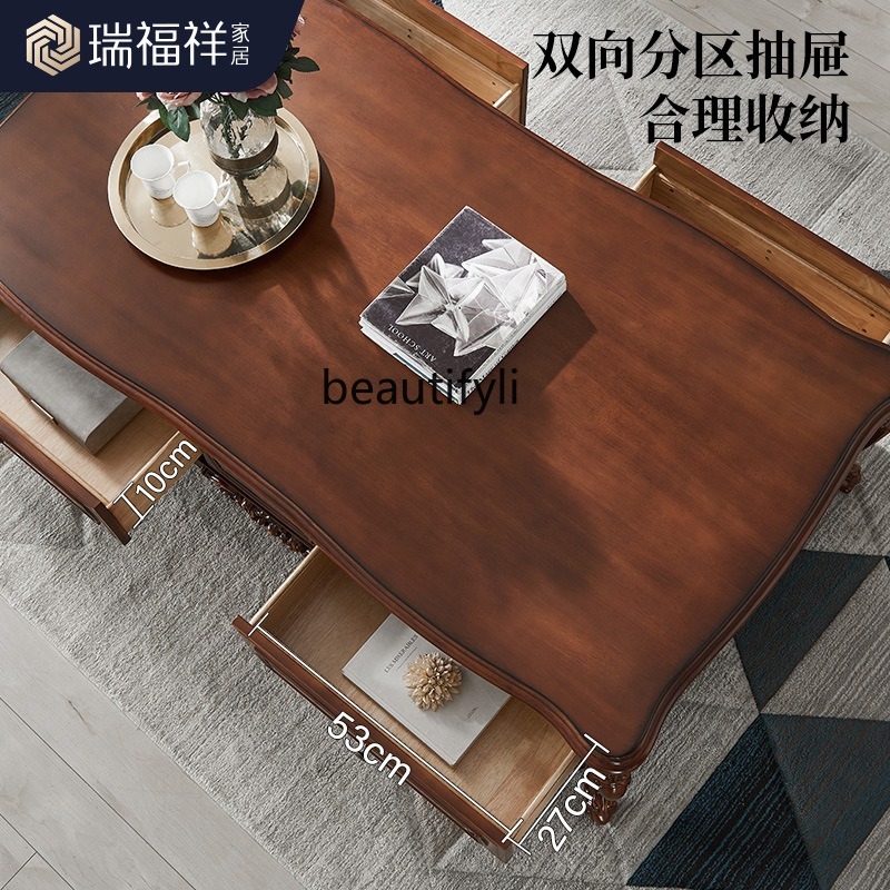 Stolik kawowy z litego drewna, – Coffee Tea Drawing recenzja i cena
