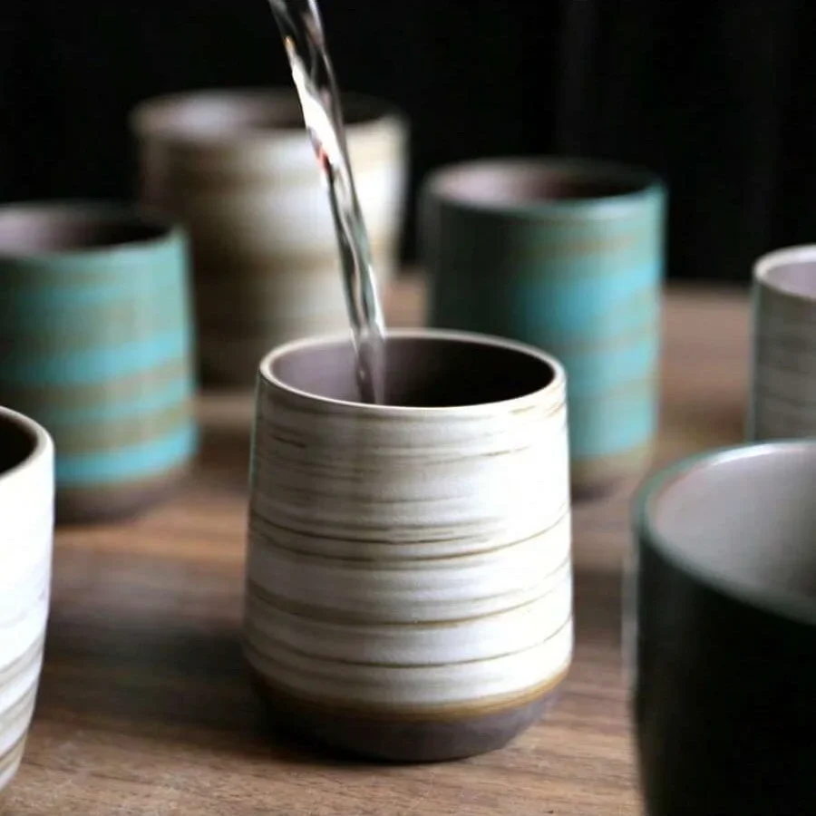 Ręcznie malowany kubek kamionk – Coffee Tea Uses recenzja i cena