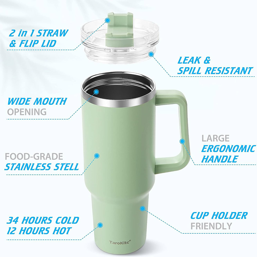 Kubek 40 uncji z uchwytem i sł – Coffee Tea Tumbler recenzja i cena